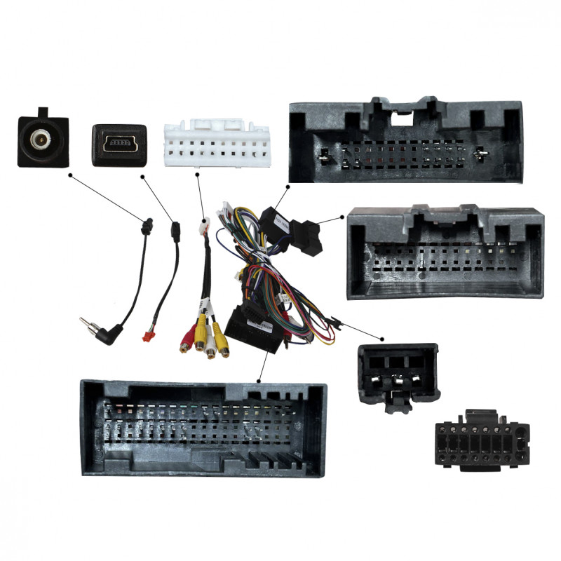 Переходной штатный комплект с проводкой Ford F150 Raptor 2015+ Тип В 9" (1234-300) + canbus