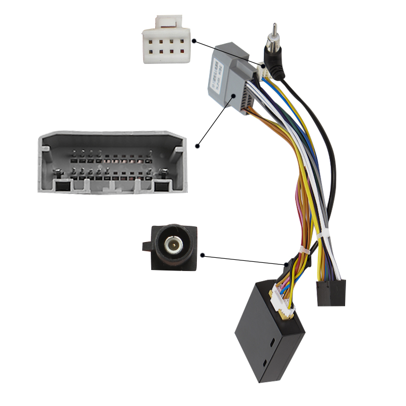 Штатный комплект переходная рамка с проводкой Dodge Journey 2009-2012 9" + canbus