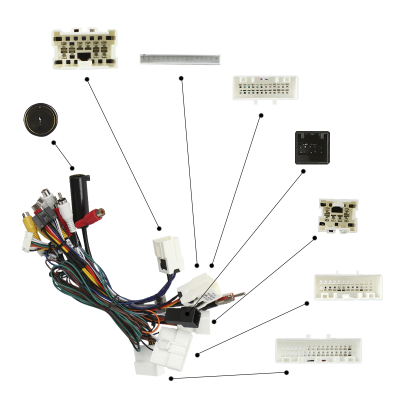Переходной штатный комплект с проводкой Infiniti FX35 FX45 2003-2006 9" (1234-305) + canbus
