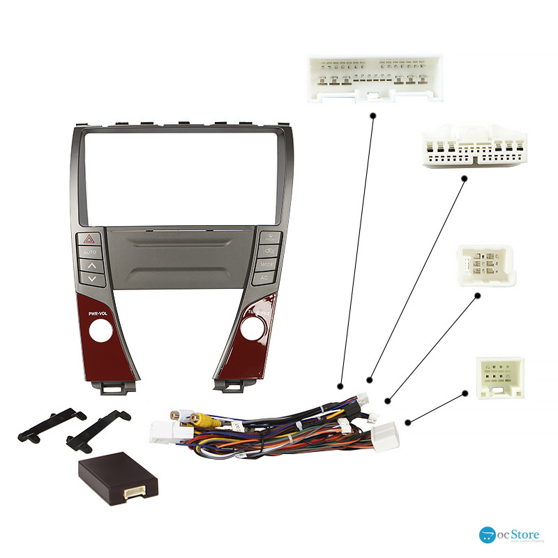 Переходной штатный комплект с проводкой Lexus ES 350 2006-2012 9" (1234-281) + canbus