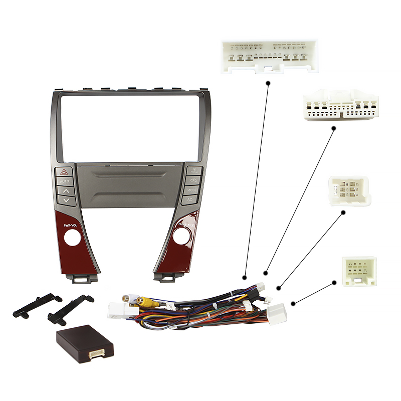 Переходной штатный комплект с проводкой Lexus ES 350 2006-2012 9" (1234-281) + canbus