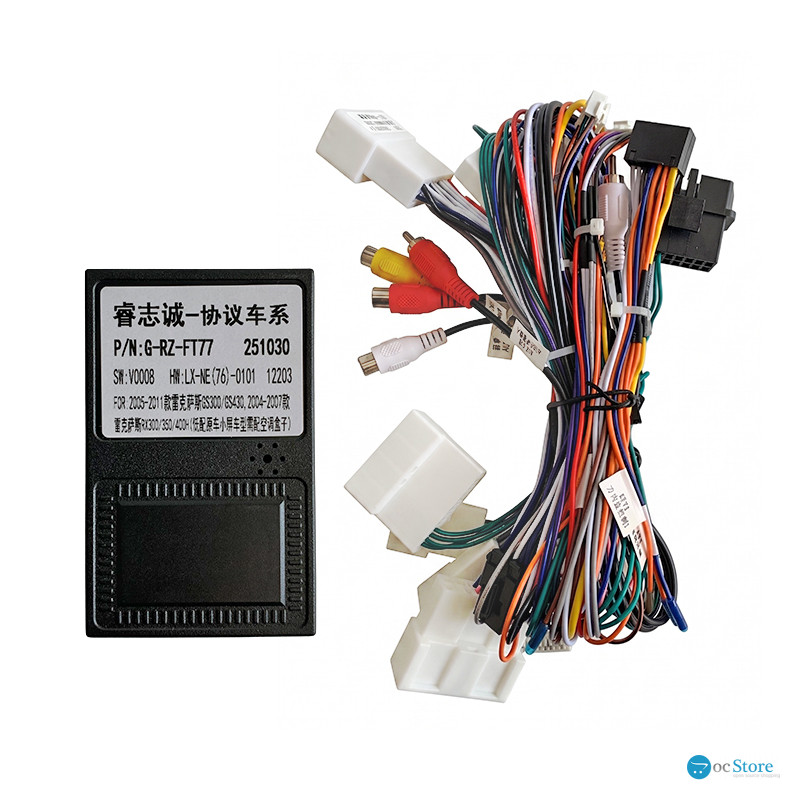 Переходной штатный комплект с проводкой Lexus GS300 S190 GS350 GS400 GS430 GS450h GS460 2004-2011 (1234-282) 9" + canbus