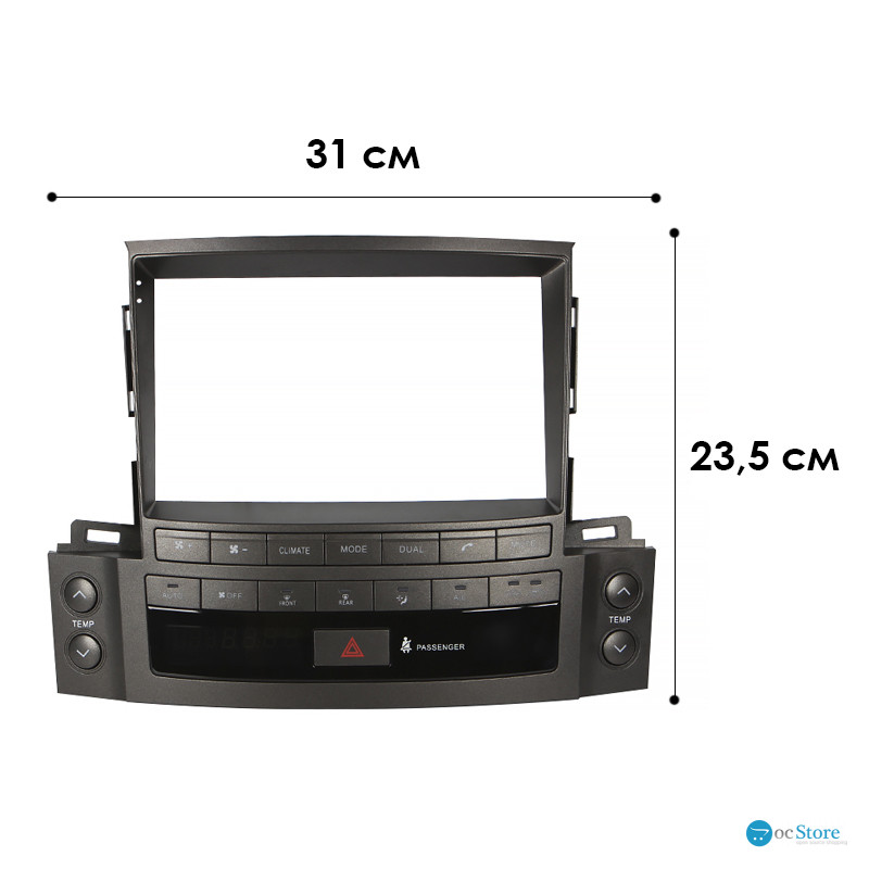 Переходной штатный комплект с проводкой Lexus LX570 J200 lll 2007-2010 9" (1234-287) + canbus