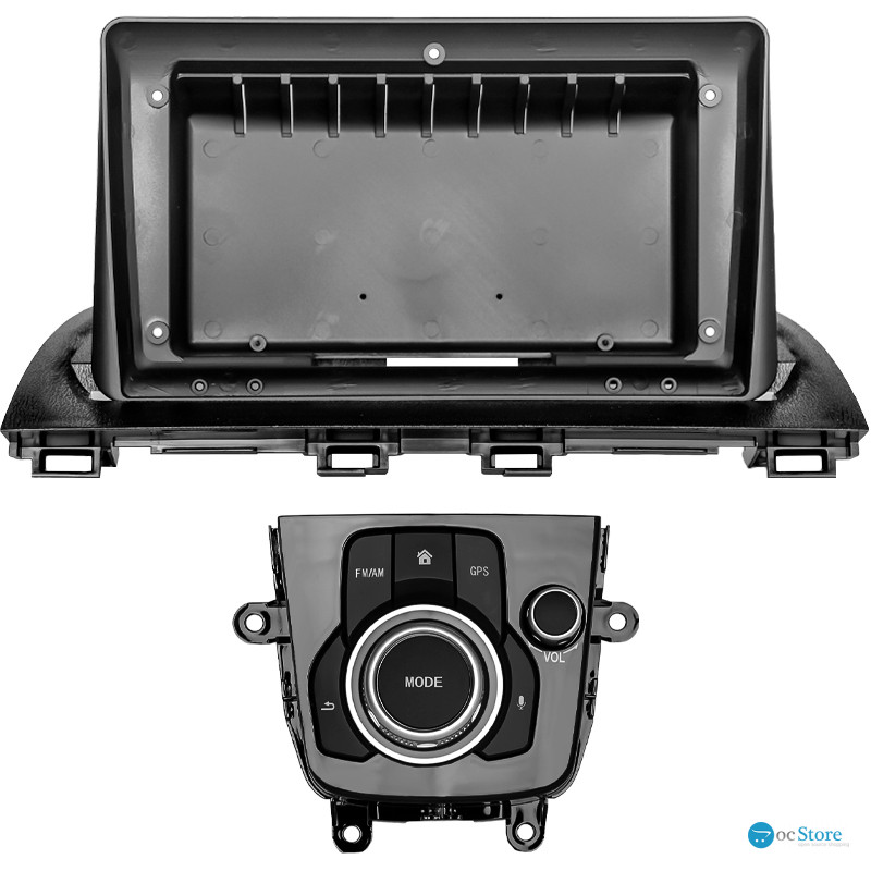 Переходной штатный комплект с проводкой Mazda 3 Alexa 2014-2019 (7187) 9" + подключение с CANBUS