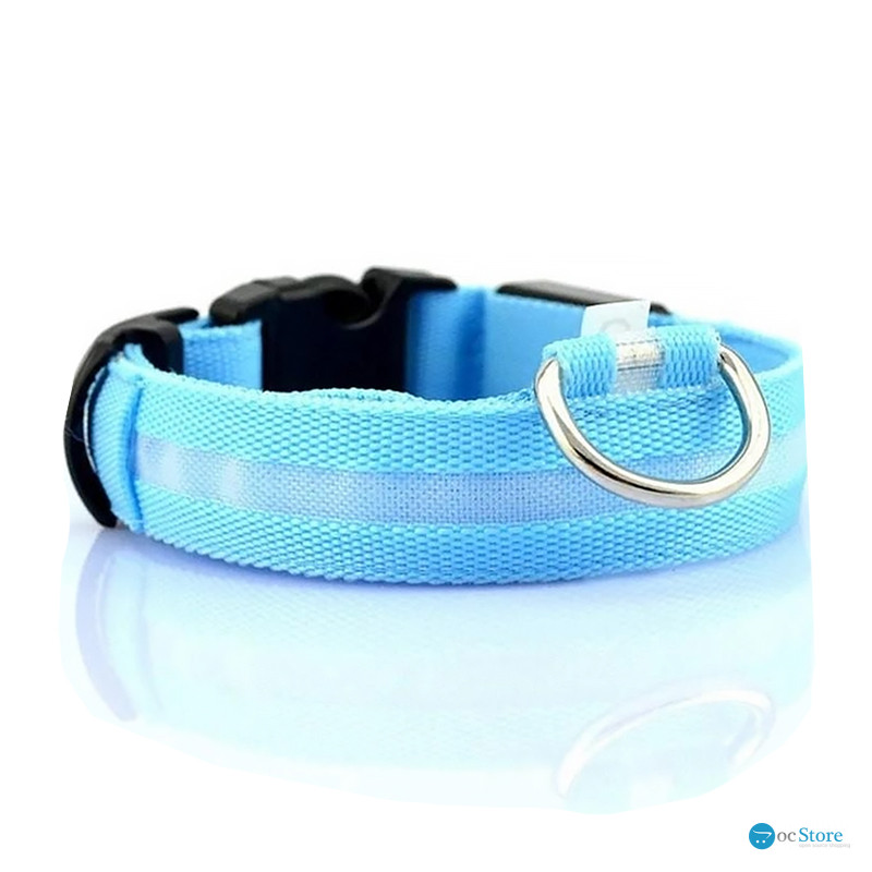 Светодиодный LED ошейник USB светящийся для собак и котов Blue L