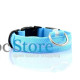 Светодиодный LED ошейник USB светящийся для собак и котов Blue M