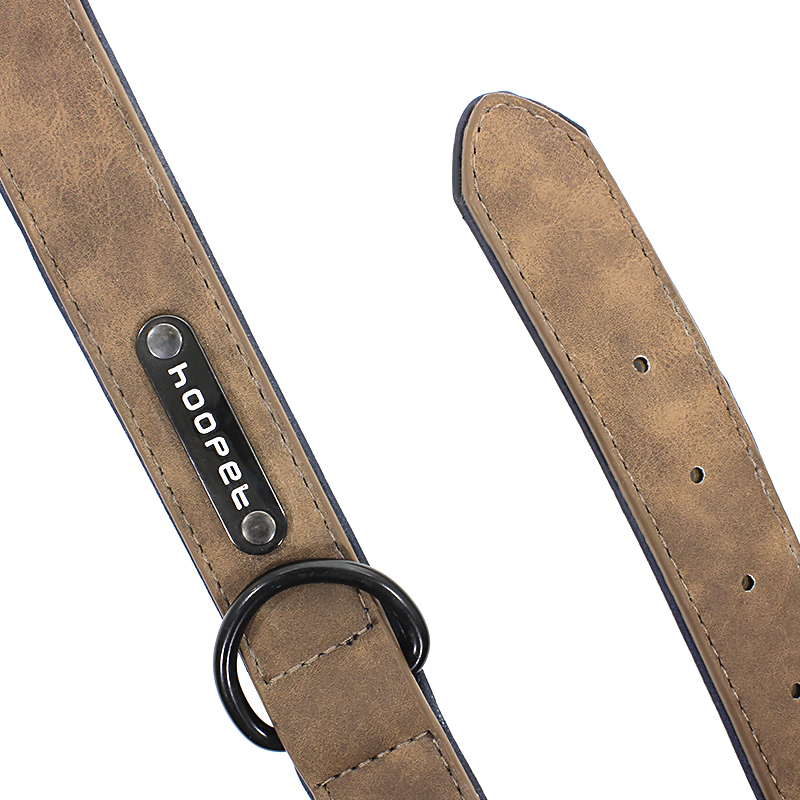 Ошейник двухслойный для собак Hoopet W033 Coffee M