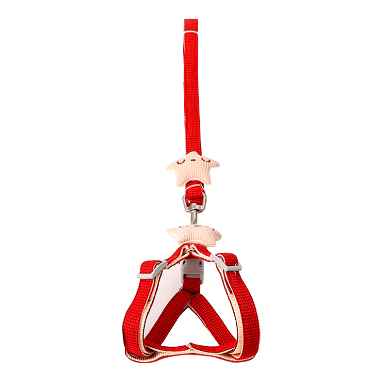 Шлея для собак или кошек с поводком Taotaopets 1710118 Red (1.0 cm)