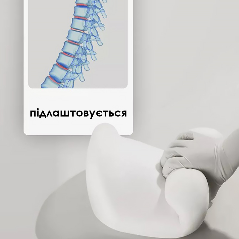 Универсальная автомобильная подушка-подголовник NIRACP+ под шею с эффектом памяти ортопедическая Black