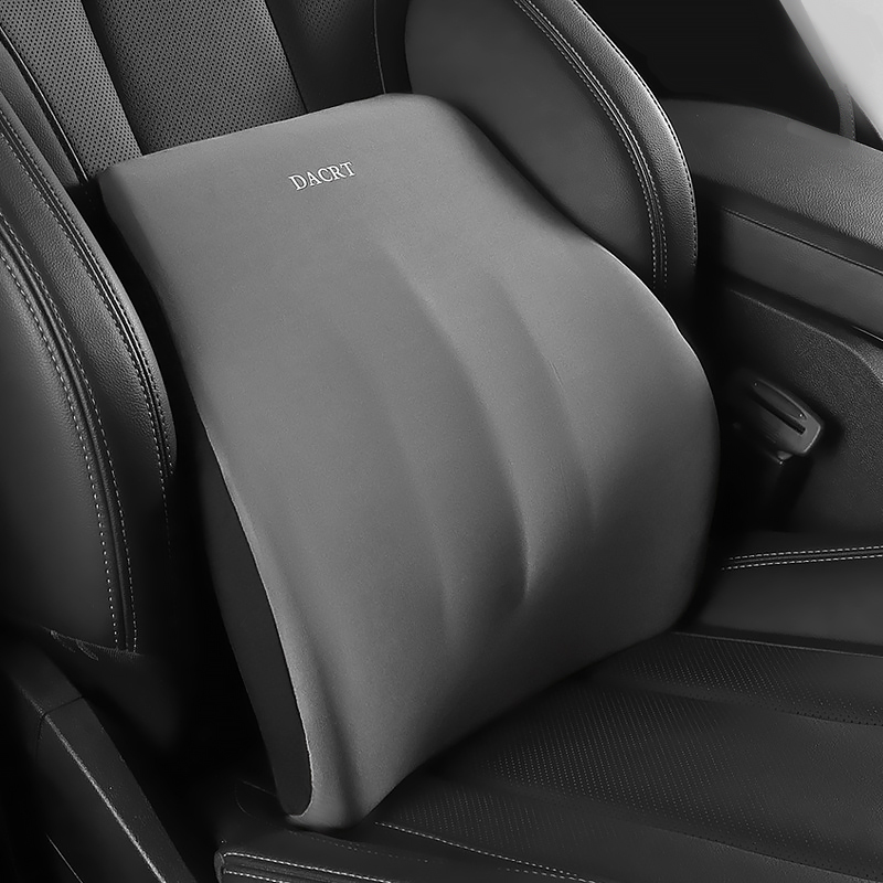 Универсальная поясничная подушка на сиденье DACRT для спины с эффектом памяти ортопедическая Gray