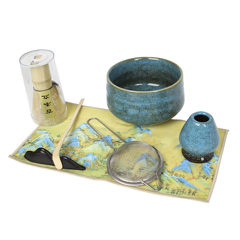 Набор Mavanto 5424 для приготовления чая матча 7 предметов Blue