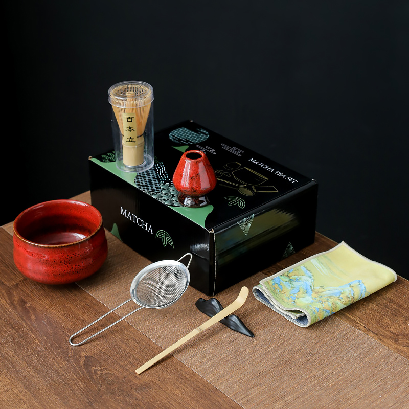 Набор Mavanto 5424 для приготовления чая матча 7 предметов Red