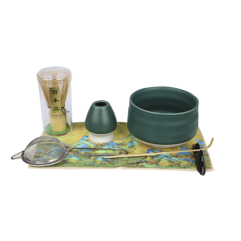 Набор Mavanto 5456 для приготовления чая матча 7 предметов Green Matt