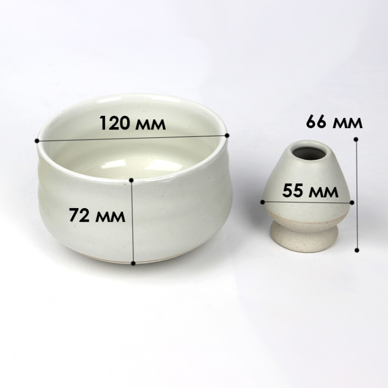 Набор Mavanto 5456 для приготовления чая матча 7 предметов White