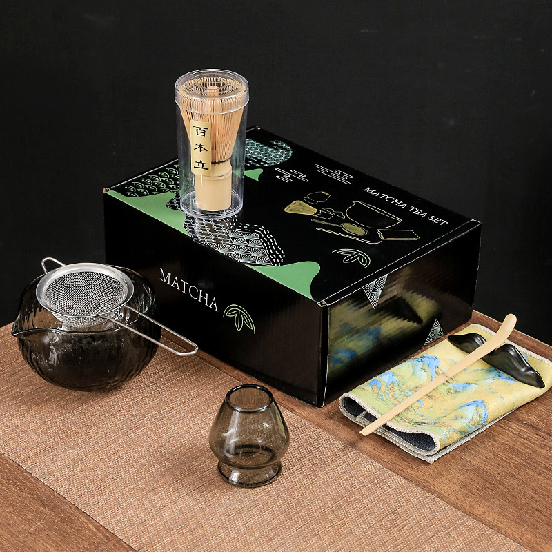 Набор Mavanto 5465 для приготовления чая матча 7 предметов Black