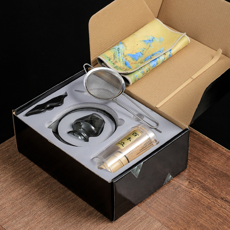 Набор Mavanto 5465 для приготовления чая матча 7 предметов Black