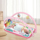 Детский развивающий интерактивный коврик SDZ-1817 музыкальный пианино с дугой и погремушками для младенцев Pony Pink