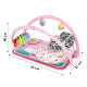 Детский развивающий интерактивный коврик SDZ-1817 музыкальный пианино с дугой и погремушками для младенцев Pony Pink