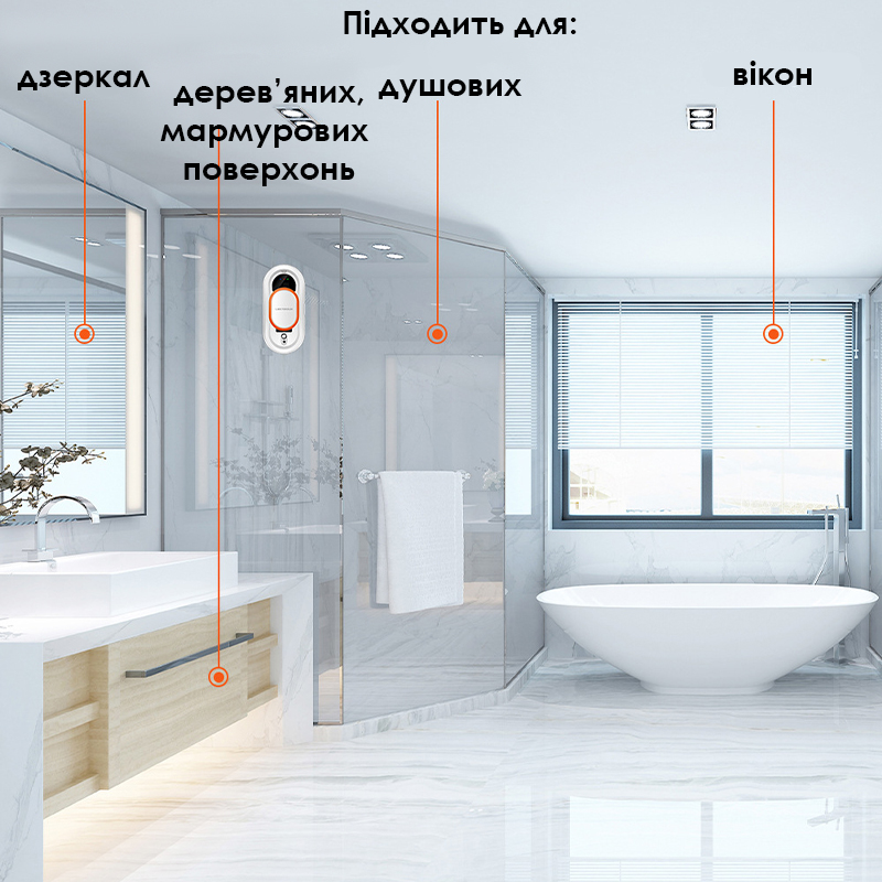Робот для мытья окон Liectroux HCR-09 автоматический робот-мойщик для стеклянных поверхностей плитки с ДУ