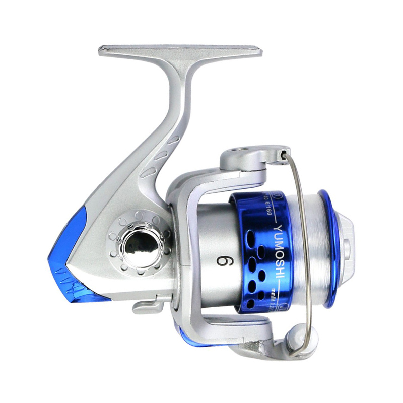 Катушка безынерционная Yumoshi JL3000 с леской Silver-Blue