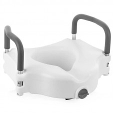 Туалетное сиденье-надставка QC-M308 на унитаз с поручнями высокое с фиксатором