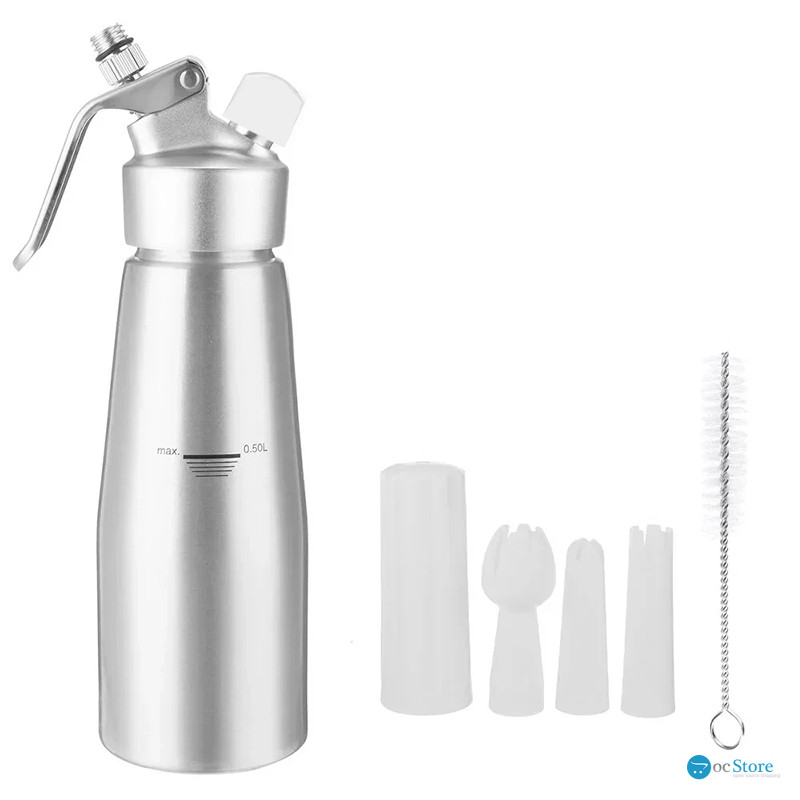 Сифон для взбивания сливок Ecocoffeetools NP500 нержавеющая сталь кремер 500 мл Silver