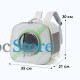 Рюкзак-переноска для кошек Taotaopets 241109 Window Green