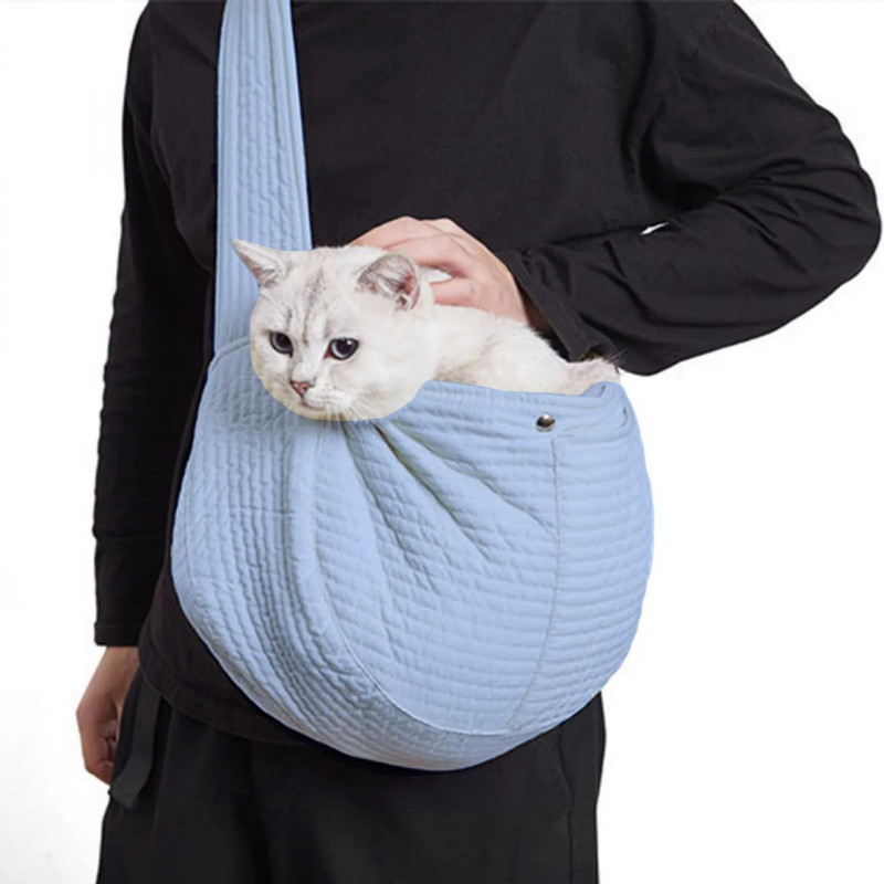 Слинг-переноска для котов и собак SY-2022-0502 Blue L (43*11*29 см)