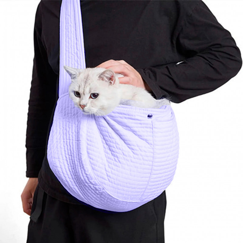 Слинг-переноска для котов и собак SY-2022-0502 Violet M (40*11*26 см)