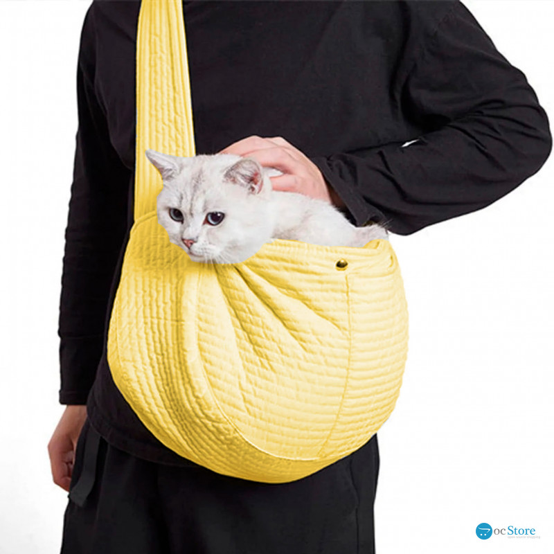 Слинг-переноска для котов и собак SY-2022-0502 Yellow S (37*11*23 см)