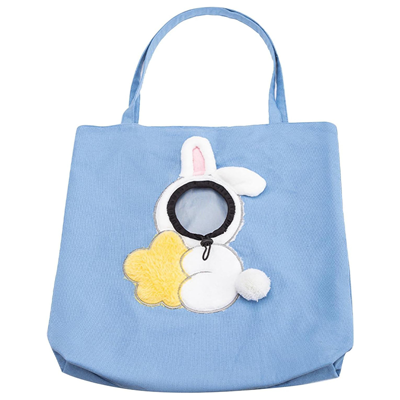 Сумка-переноска для кошек и собак 2404SXMJ3153 Кролик холщовая Blue L