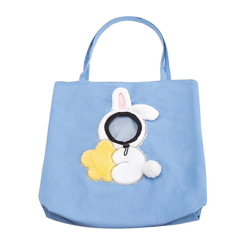Сумка-переноска для кошек и собак 2404SXMJ3153 Кролик холщовая Blue M