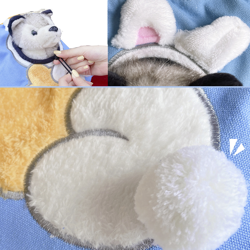 Сумка-переноска для кошек и собак 2404SXMJ3153 Кролик холщовая Blue M