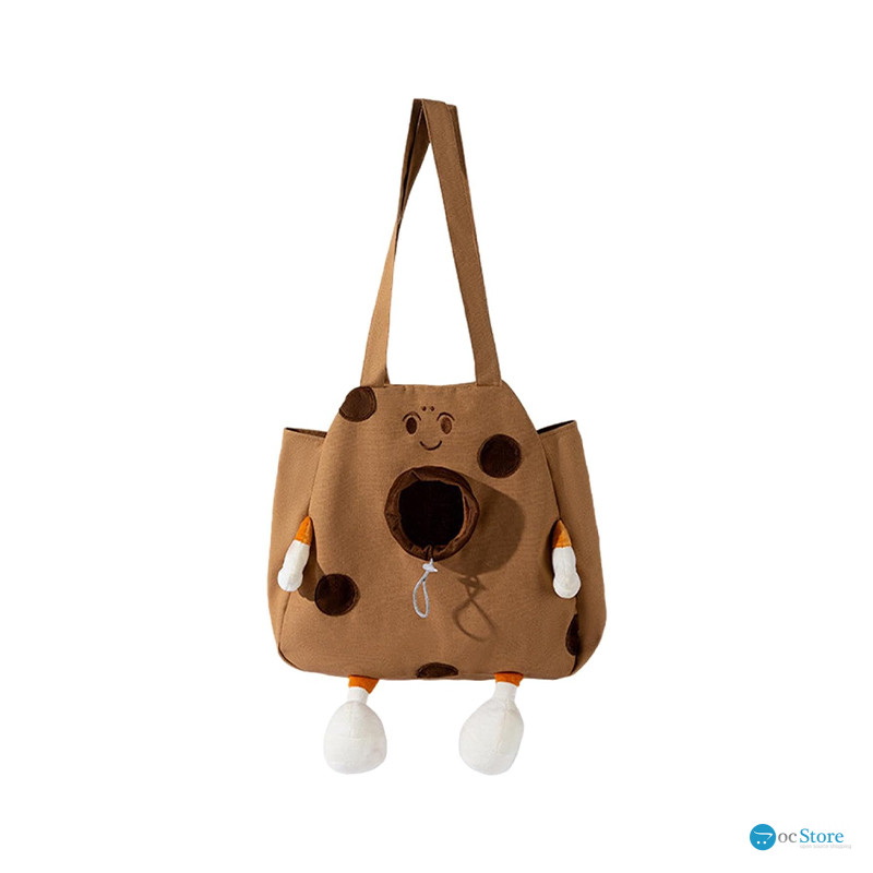 Сумка-переноска для кошек и собак 2404SXMJ3153 Сookies холщовая Brown M