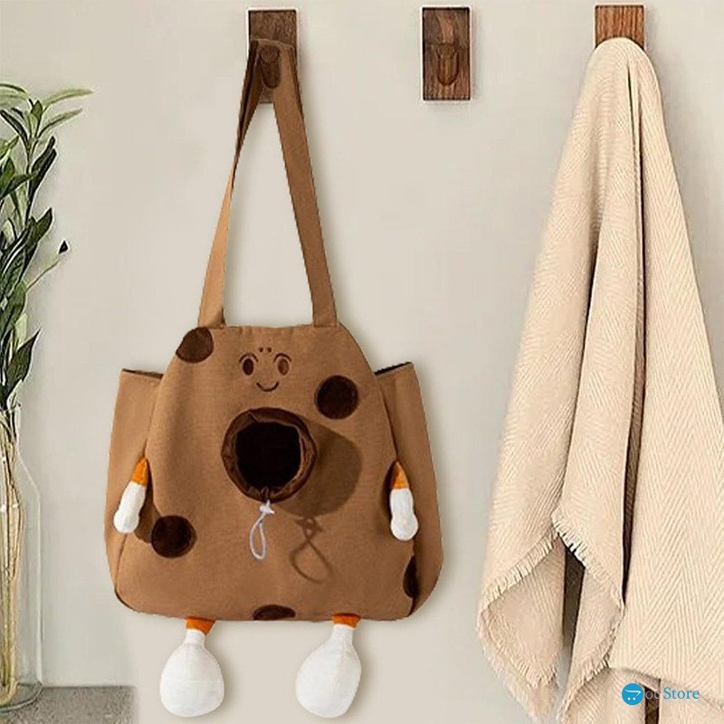 Сумка-переноска для кошек и собак 2404SXMJ3153 Сookies холщовая Brown M