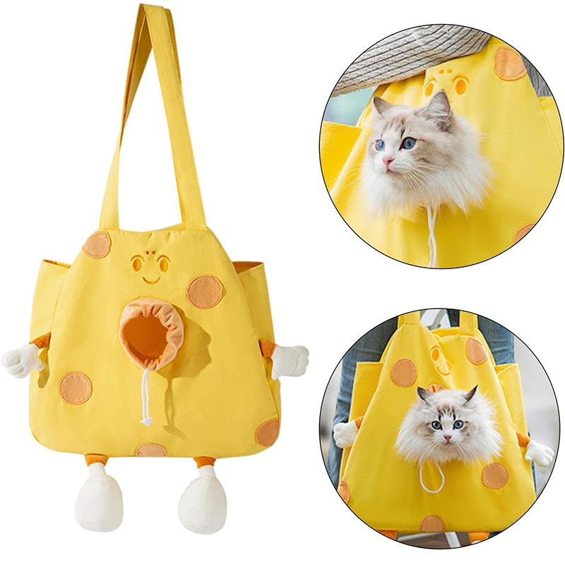 Сумка-переноска для кошек и собак 2404SXMJ3153 Сookies холщовая Yellow M