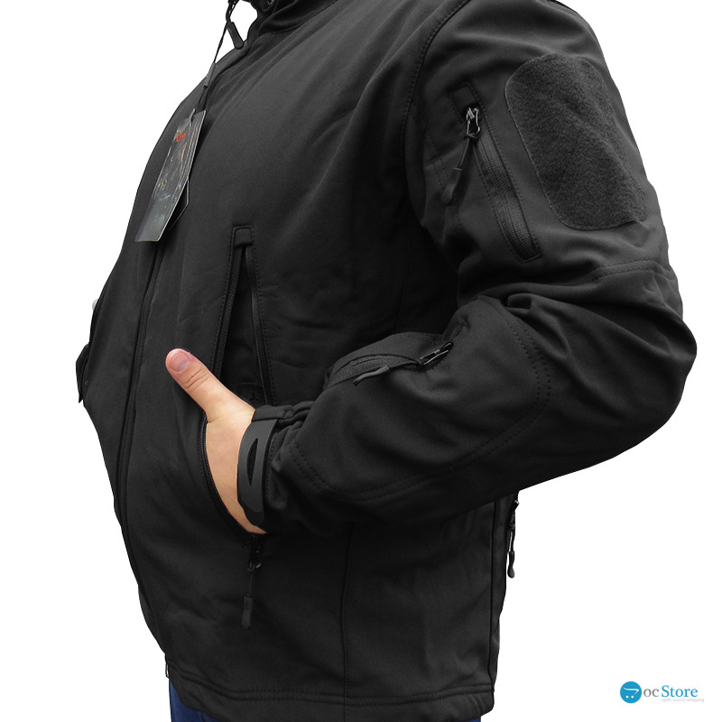 Тактическая куртка Soft Shell A001 Black 4XL