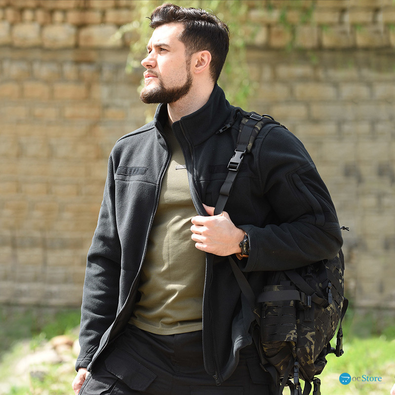 Тактическая флисовая толстовка Han-Wild HW012 Black 3XL