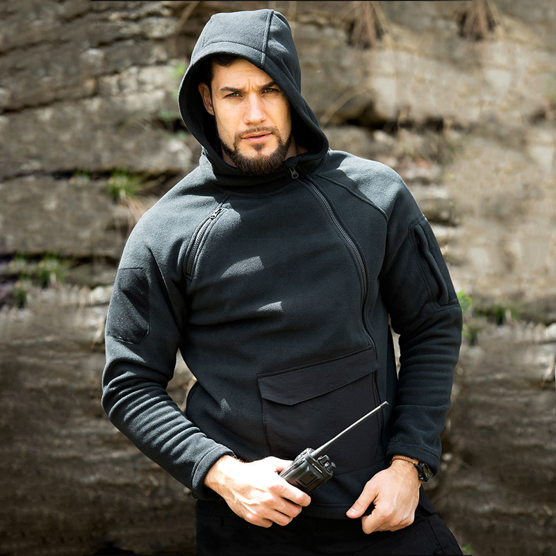 Тактическая флисовая толстовка Han-Wild HW021 Black S