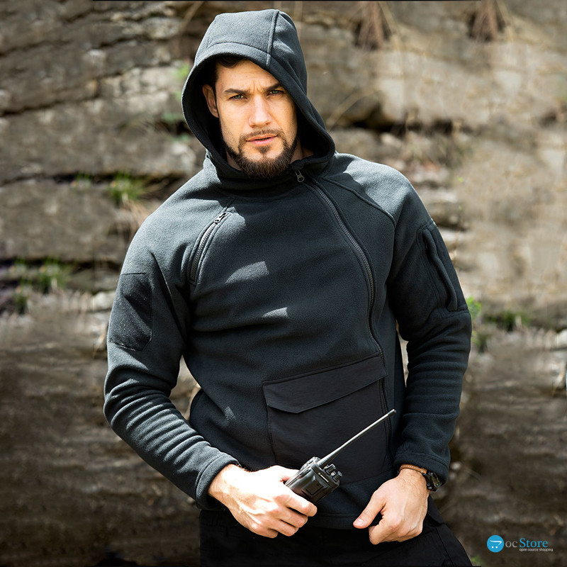 Тактическая флисовая толстовка Han-Wild HW021 Black XL