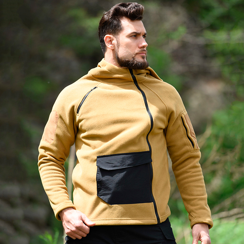 Тактическая флисовая толстовка Han-Wild HW021 Sand Khaki 2XL