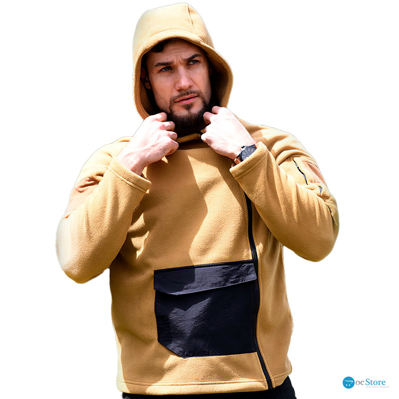 Тактическая флисовая толстовка Han-Wild HW021 Sand Khaki 2XL