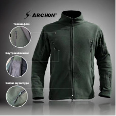 Тактическая флисовая кофта военная толстовка армейская S.archon HSD06 Green S