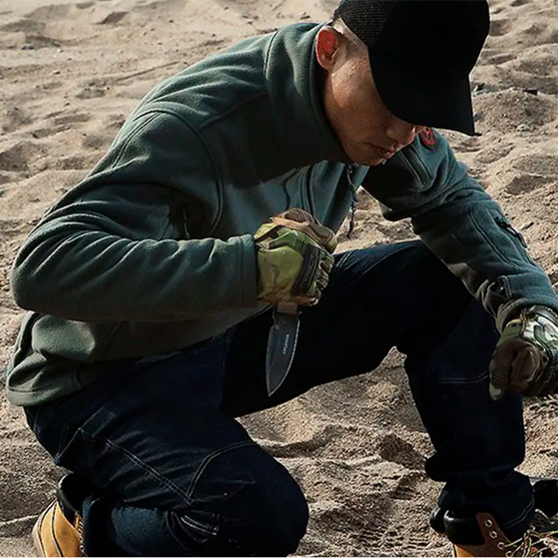 Тактическая флисовая кофта военная толстовка армейская S.archon HSD06 Green XL