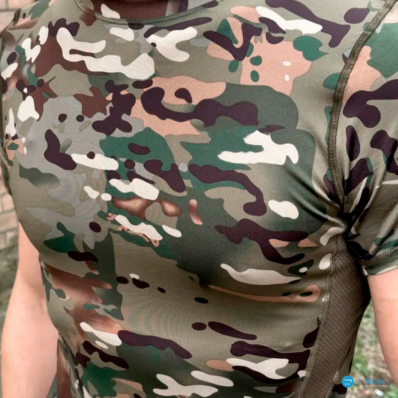 Тактическая футболка с коротким рукавом A159 Camouflage CP L