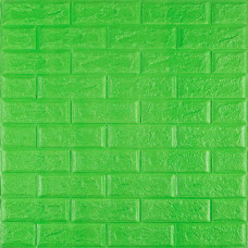 3D панель самоклеюча 700х770х5мм цегла Зелений (013-5) SW-00000149