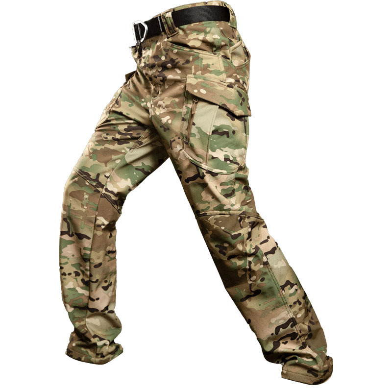 Зимние тактические штаны Soft shell S.archon X9JRK Camouflage CP на флисе L