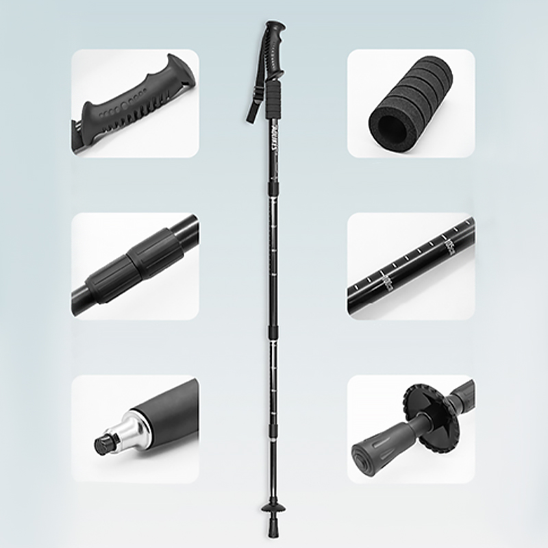 Палка треккинговая AOLIKES A-3401 50-110 см Black