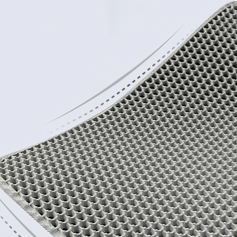 Двухслойный коврик для кошачьего туалета с песочным фильтром DT856 нескользящий Gray 40*50 см