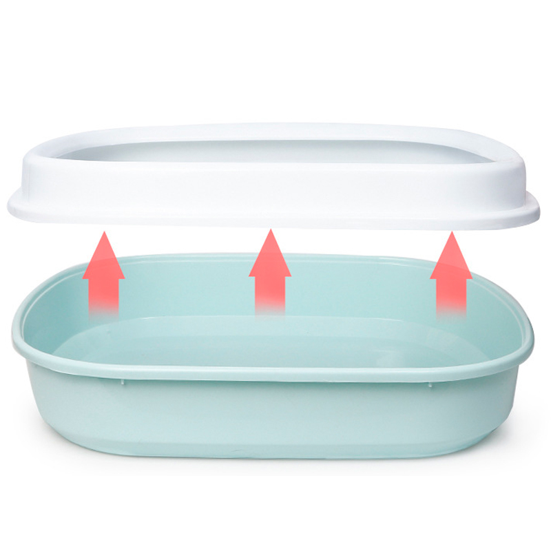 Туалет лоток для кошек с лопаткой Taotaopets 225501 46*38*13 см Blue